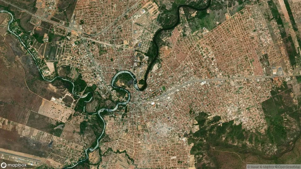 Imagem aérea de barreiras