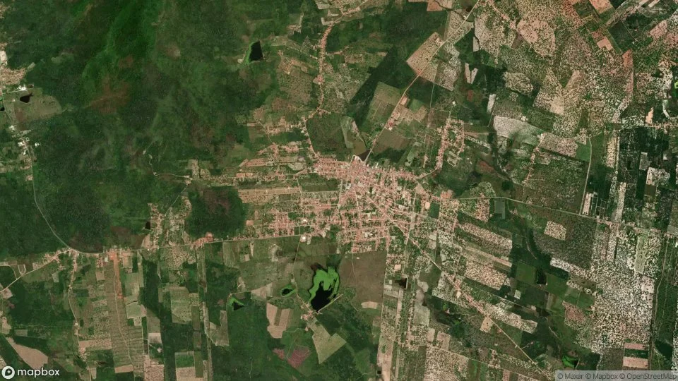Imagem aérea de barreira