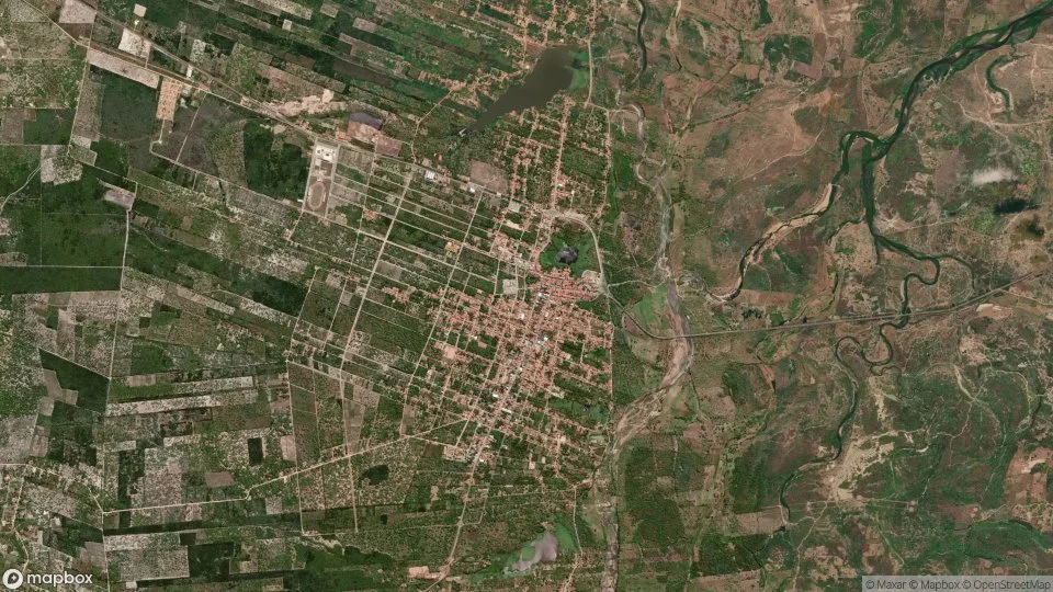 Imagem aérea de cruz