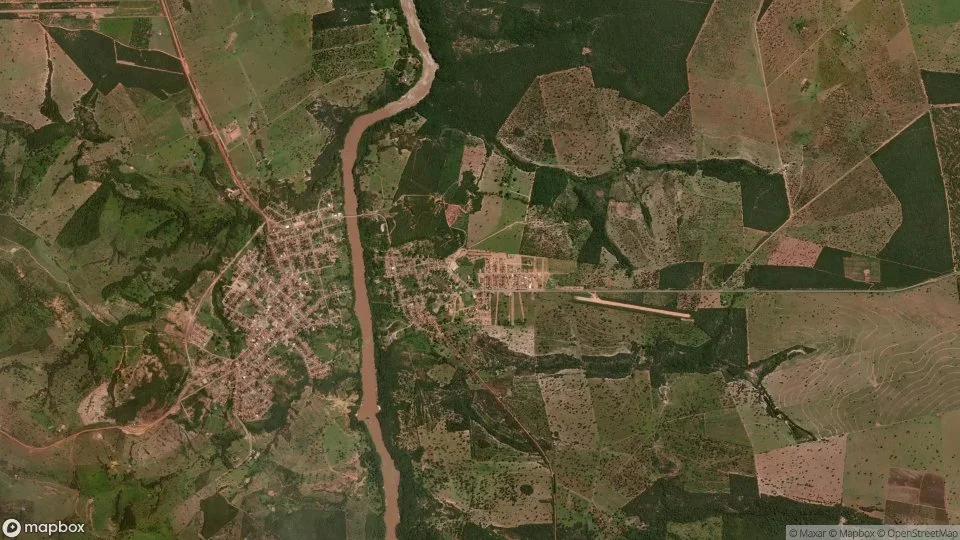 Imagem aérea de baliza