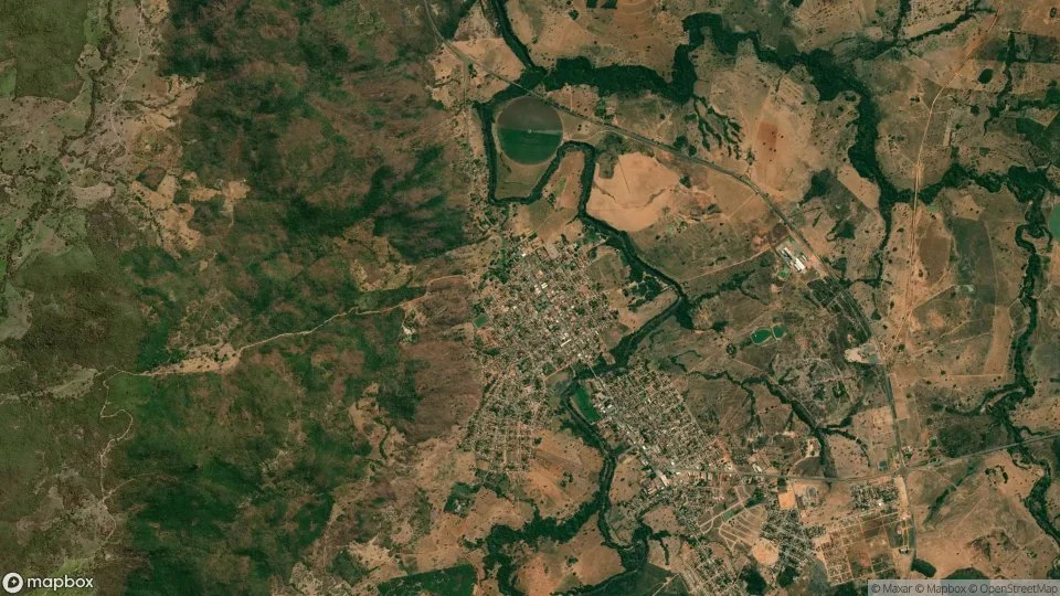 Imagem aérea de piranhas