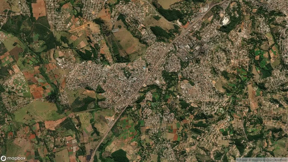 Imagem aérea de igarape
