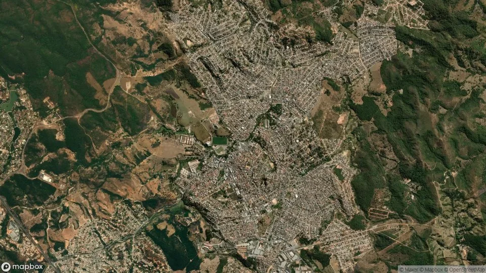 Vista aérea de Ribeirão das Neves
