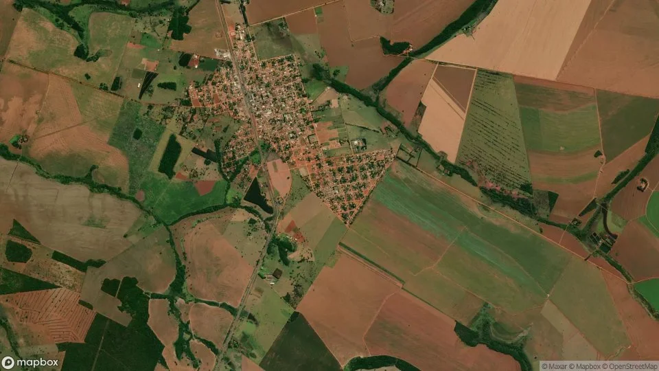 Imagem aérea de bandeirantes