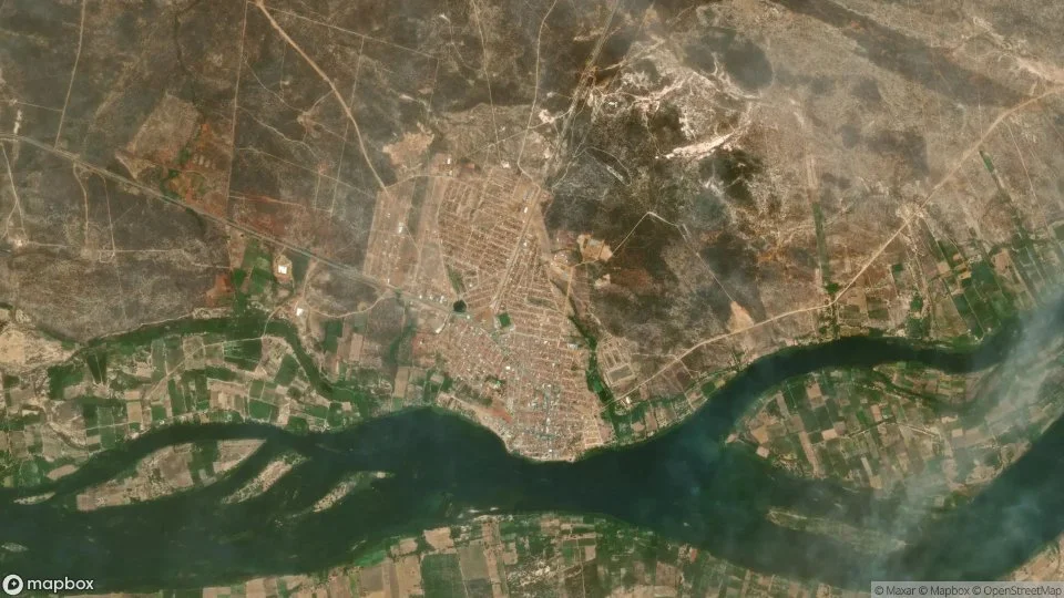 Vista aérea de Santa Maria da Boa Vista
