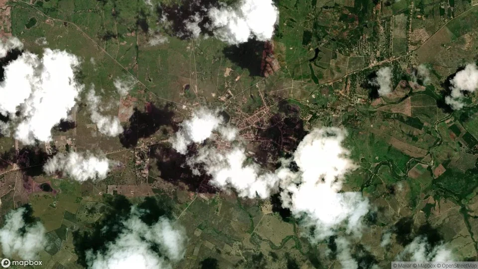 Imagem aérea de montanhas