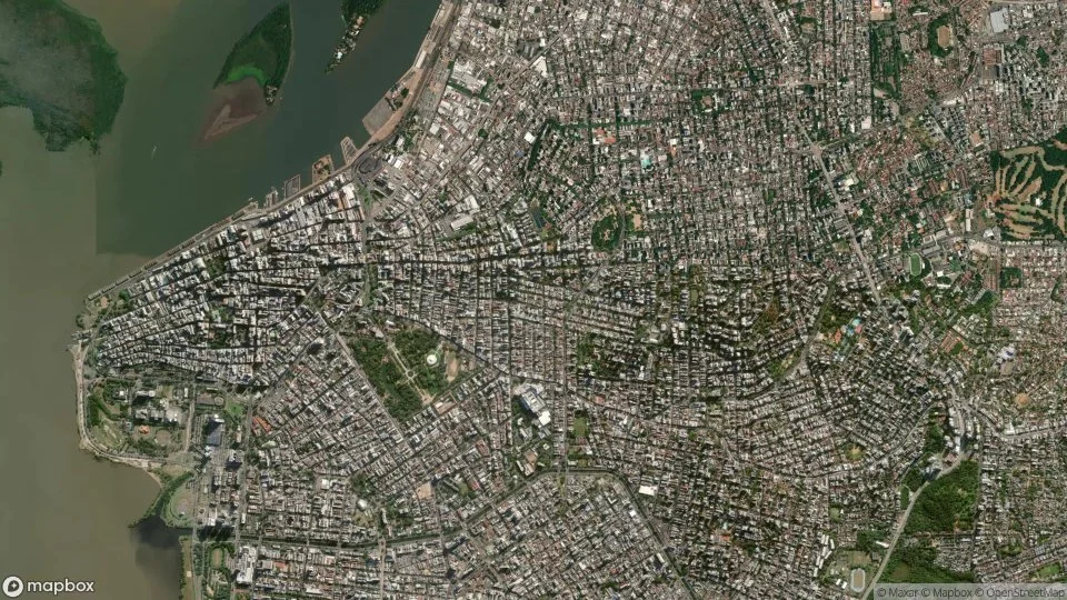 Vista aérea de Porto Alegre