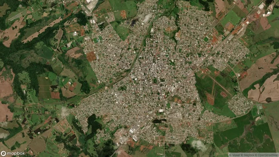 Imagem aérea de vacaria