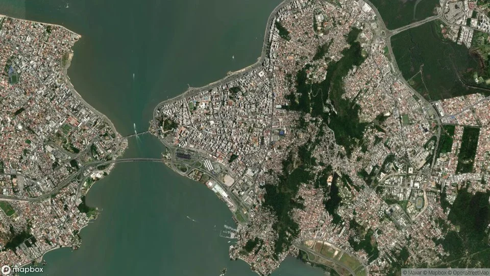 Imagem aérea de florianopolis