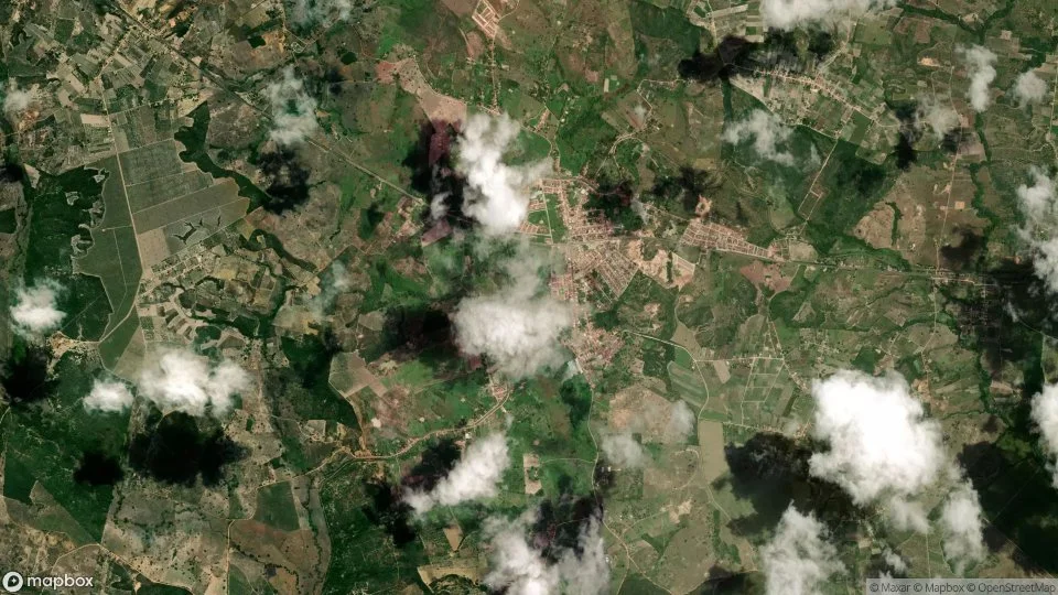 Imagem aérea de salgado
