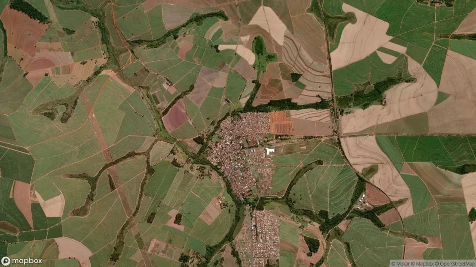 Imagem aérea de dobrada