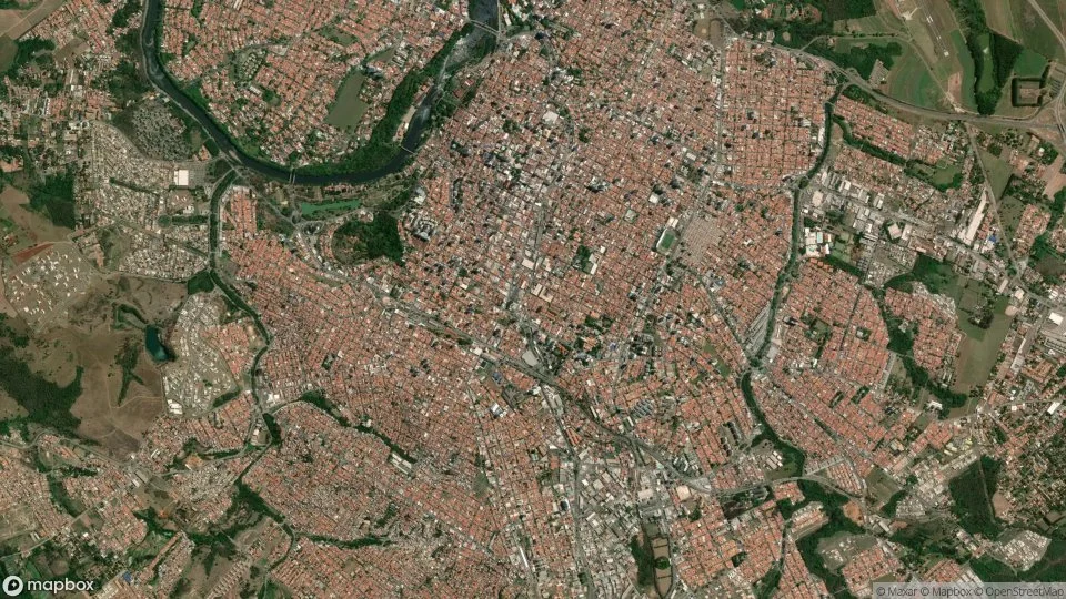 Imagem aérea de piracicaba